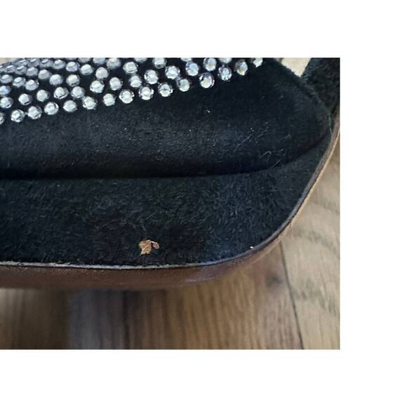 Authentic Jimmy Choo (11/41) Lancer Smokey Crystal-Embellished Black Suede Heels - Picture 9 of 9